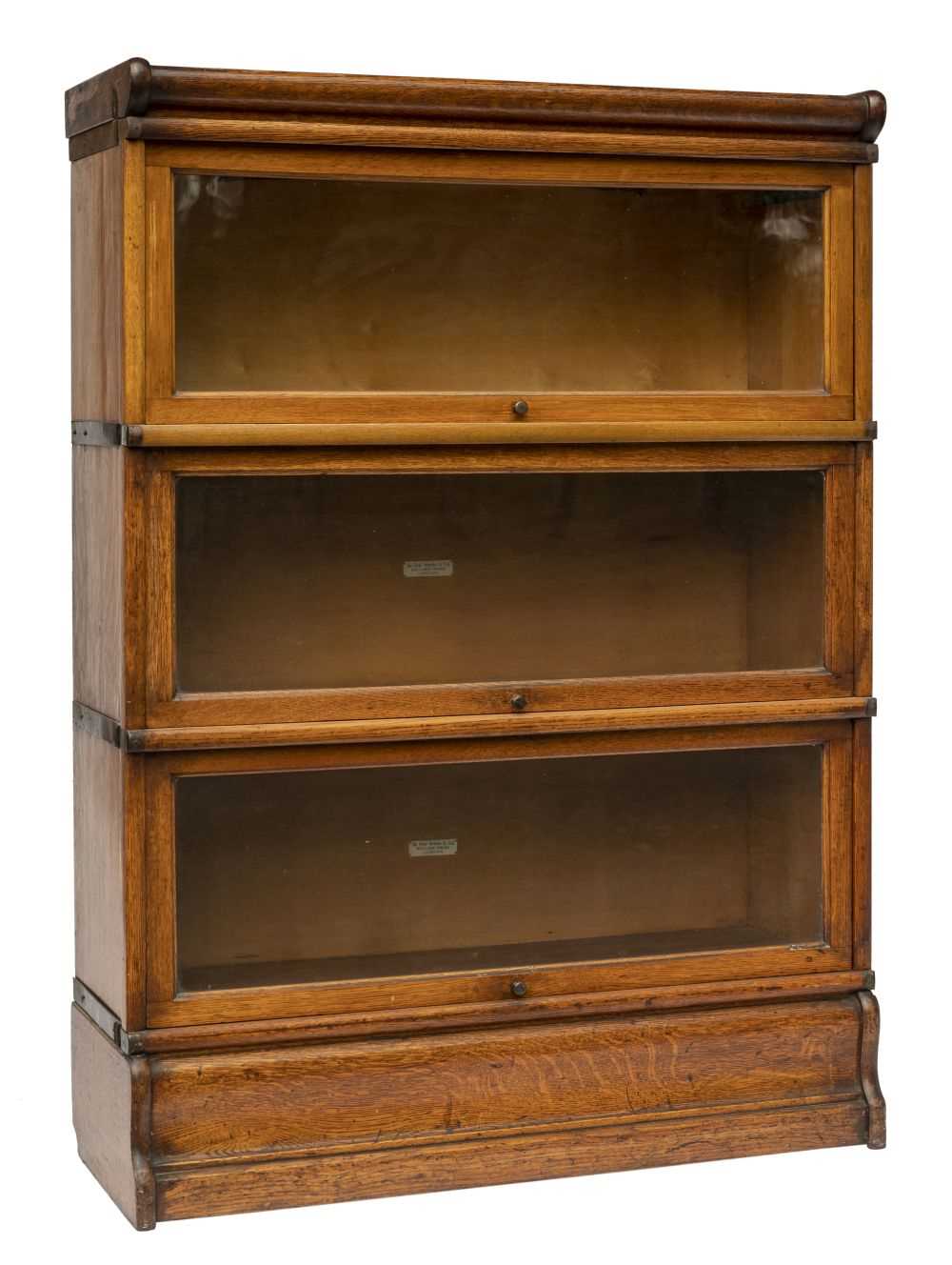 Lot 298 - Bookcase. A 1920s oak Globe Wernicke bookcase