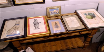 Lot 435 - Prints, watercolours and engravings, 19th & 20th century