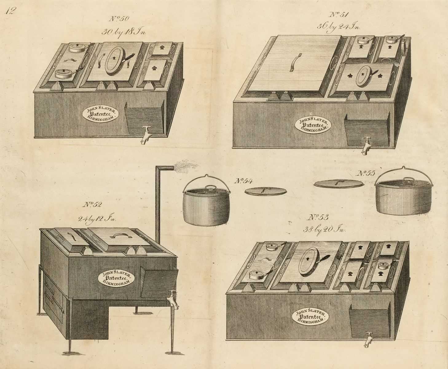 Lot 356 - Trade Catalogue. John Slater, Coach Spring & Patent Steam Kitchen Manufacturer, circa 1819