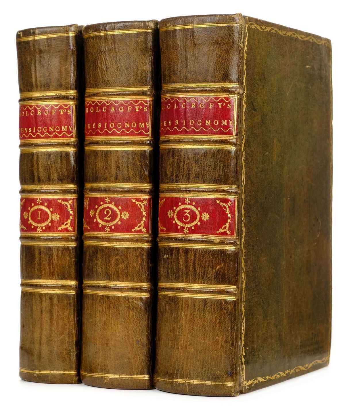 Lot 296 - Lavater (Johann Caspar). Essays on Physiognomy, green morocco binding, 1789