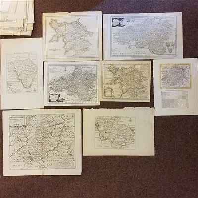Lot 182 - Wales. Collection of 65 maps