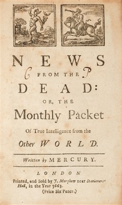 Lot 136 - Berington (Thomas). News from the Dead, [1715]
