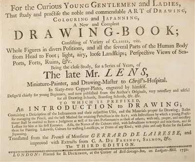 Lot 206 - Lens (Bernard, & Gerrard de Lairesse). For the Curious Young Gentlemen and Ladies, 1752