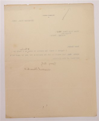Lot 240 - (Winston Leonard Spencer, 1874-1965). Typed letter signed "Winston S Churchill", 1900