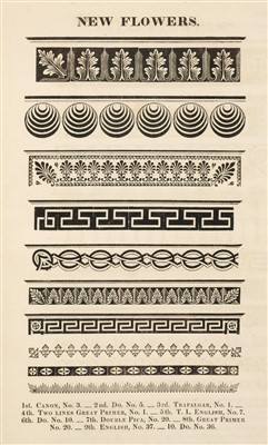 Lot 355 - Type Specimen. A Specimen of Printing Types, &c. by Blake, Garnett, and Co., circa 1819