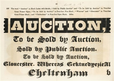 Lot 385 - Type Auction. Catalogue with Specimens of an Extensive and Valuable Printing Plant, 1871