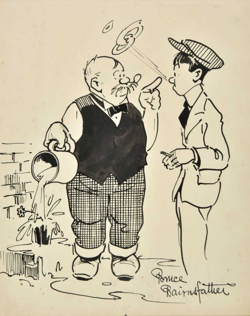 Lot 606 - Bairnsfather (Bruce, 1888-1959). Old Bill reprimanding a smoking youth
