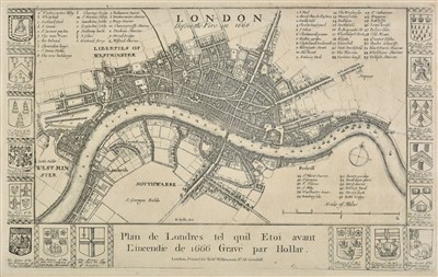 Lot 212 - Hollar (Wenceslaus). Plan de Londres, c.1816 [and others]