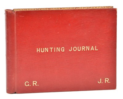 Lot 237 - Fox hunting. Manuscript journal of Whaddon Chase and Bicester hunts, 1912-39
