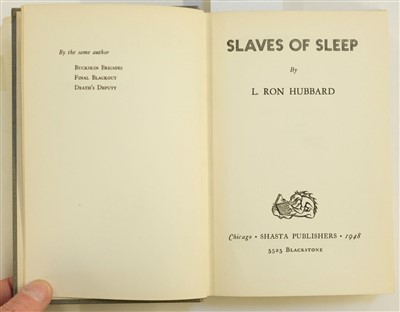 Lot 708 - Hubbard (L. Ron). Slaves of Sleep, 1st edition, subscriber's issue, signed, 1948