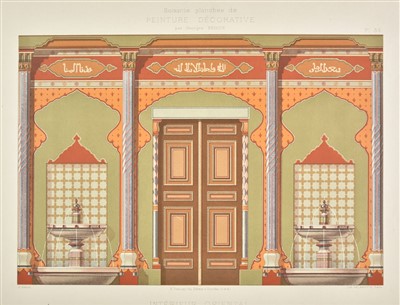 Lot 214 - Interior Design. Mixed collection of approximately eighty-five prints, 19th century