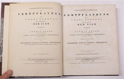 Lot 111 - Thienemann (Friedrich August Ludgwig). Fortpflanzung der Vögel Europa's, 1st edition, 1825