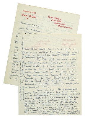 Lot 537 - Blyton (Enid, 1897-1968). Autograph Letter, Signed, 1947