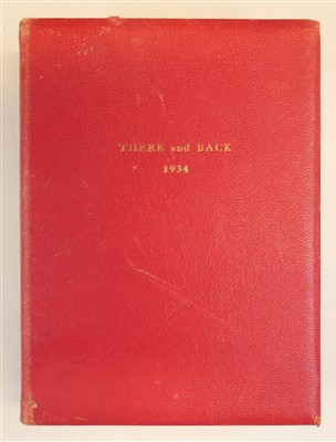 Lot 62 - Sailing. There and Back 1934, limited edition for private circulation