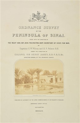 Lot 37 - Wilson (Charles William & Palmer, H.S.) Ordnance Survey of Sinai, 1869