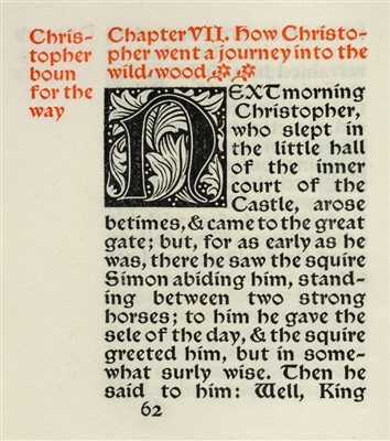 Lot 635 - Kelmscott Press. Child Christopher and Goldilind the Fair, by William Morris, 2 volumes, 1895