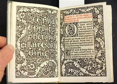 Lot 635 - Kelmscott Press. Child Christopher and Goldilind the Fair, by William Morris, 2 volumes, 1895
