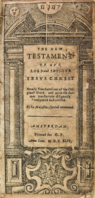 Lot 280 - Bible [English]. [The Holy Bible, Amsterdam, 1644]