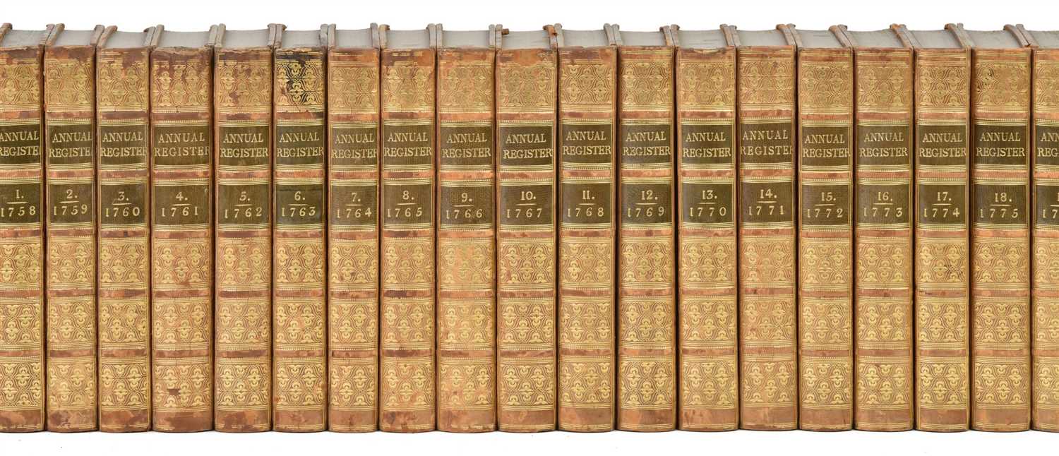Lot 339 - The Annual Register, or A View of the History, Politicks, and Literature, 1758-1902