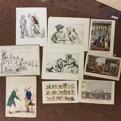 Lot 199 - Cartoons & caricatures. Approximately 100 caricatures and cartoons, mostly 19th century