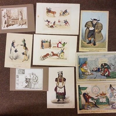 Lot 199 - Cartoons & caricatures. Approximately 100 caricatures and cartoons, mostly 19th century