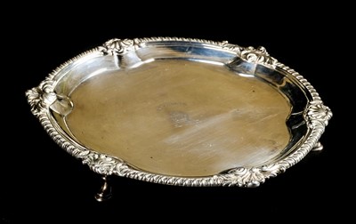 Lot 45 - Salver. A George III silver salver, by John Swift, London 1763