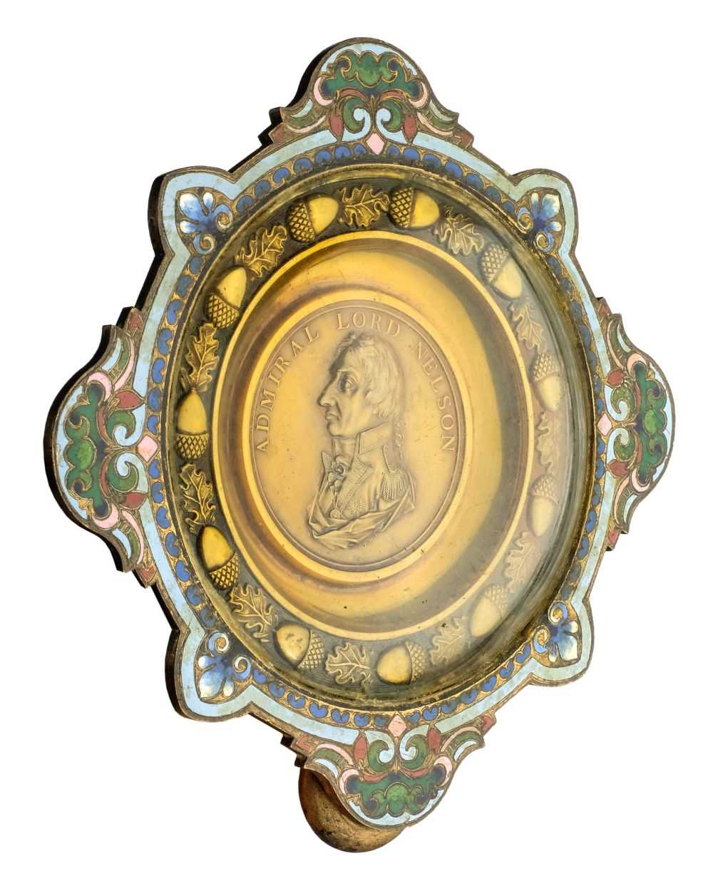 Lot 72 - Nelson (Vice Admiral Horatio). A late 19th century commemorative circular brass plaque