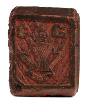 Lot 64 - Irish Hussars. Presentation piece of iron-ore, probably late 18th century