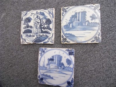 Lot 83 - Delft. A collection of Delft tiles, mostly 18th century