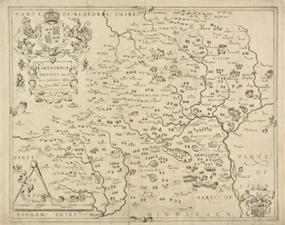 Lot 116 - Hertfordshire. Christopher Saxton, 1642