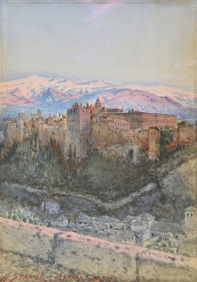 Lot 292 - Stanier (Henry, active 1847-1892). View of the Alhambra, Granada, 1888