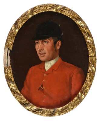 Lot 253 - Paice (George, 1854-1925). Oval portrait of a huntsman, 1888