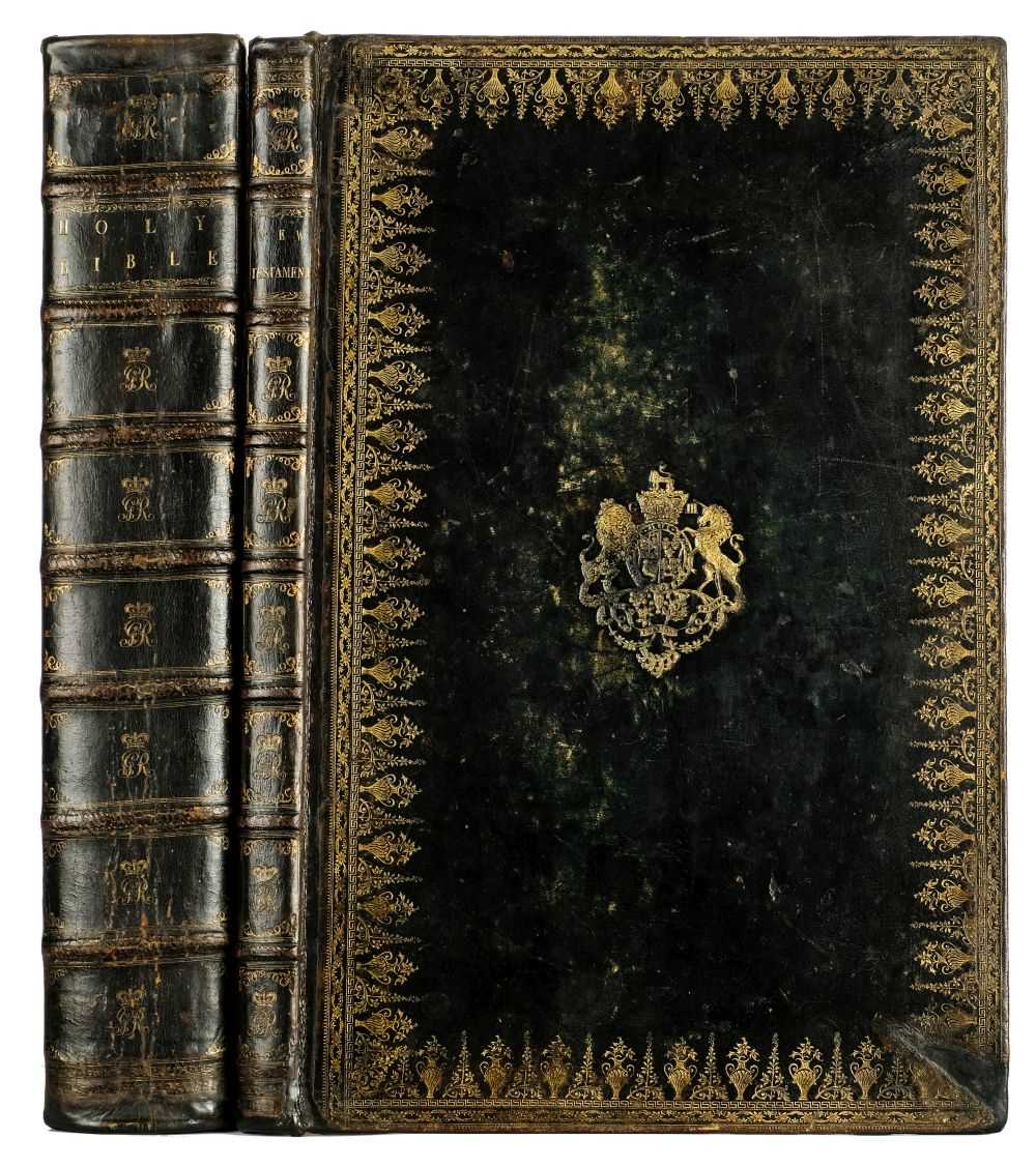 Lot 316 - Bible [English]. The Holy Bible, 2 volumes, Oxford: John Baskett, 1717/1716