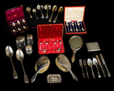 Lot 47 - Silver. A mixed collection of silver items