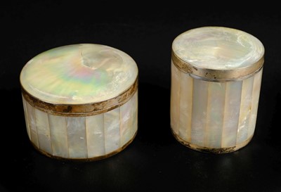 Lot 50 - Silver. A silver and mother of pearl box and cover, probably Indian early 20th century