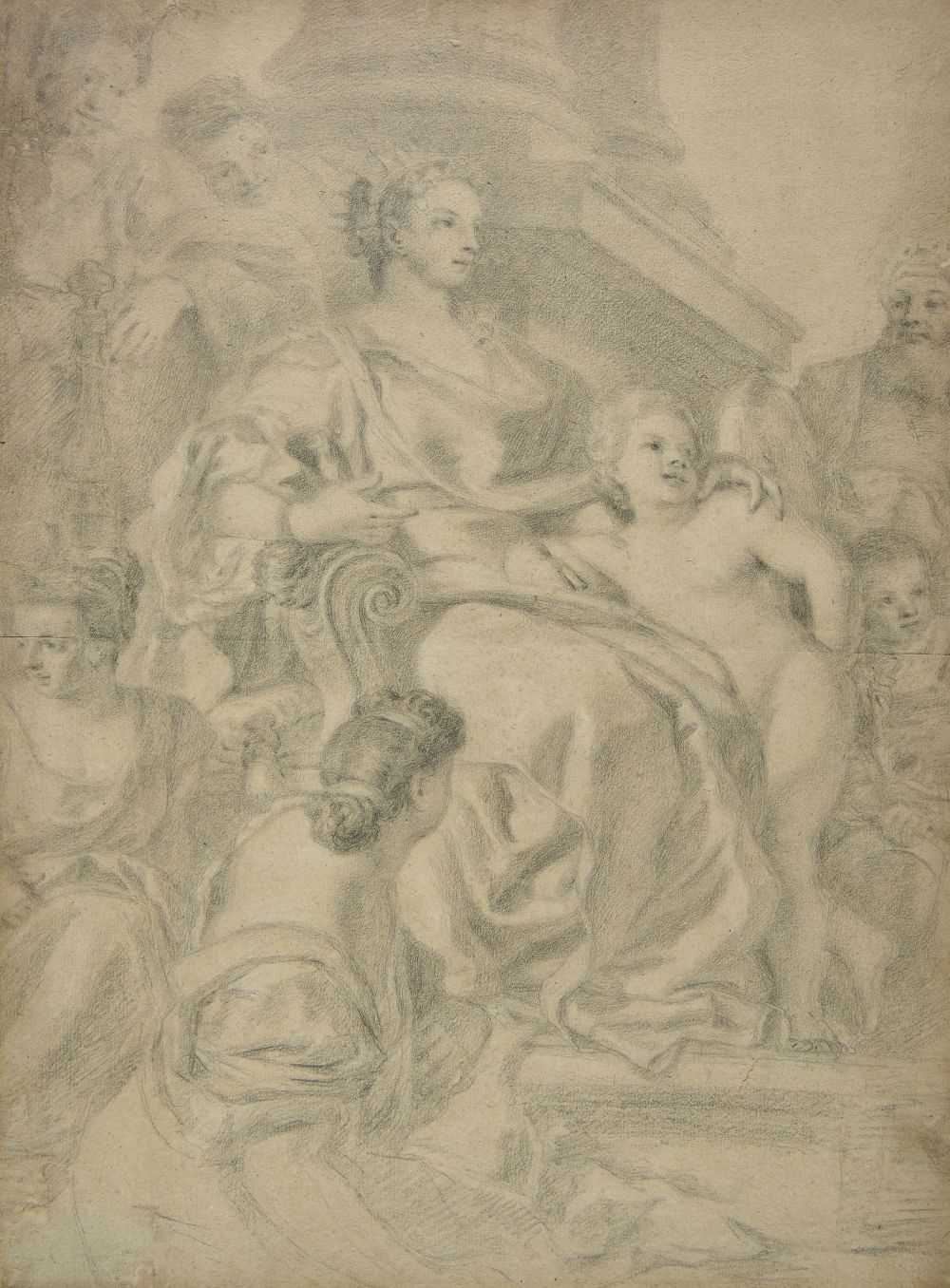 Lot 198 - Italian School. Detail from Aeneas at the Court of Dido, after Francesco Solimena, mid 18th century
