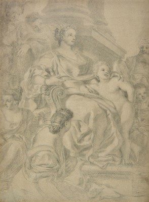 Lot 198 - Italian School. Detail from Aeneas at the Court of Dido, after Francesco Solimena, mid 18th century