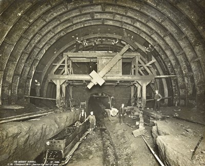 Lot 113 - Industrial. A group of 40 photographs of the construction of the Mersey tunnel, c. 1929-33