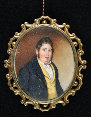Lot 334 - Miniature. Portrait of a Regency gentleman, circa 1820