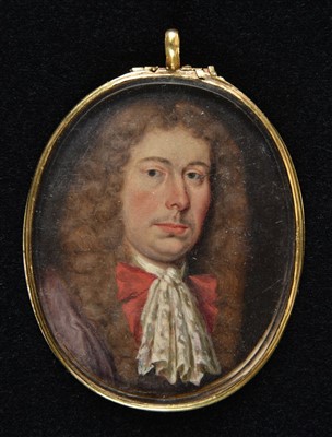 Lot 240 - Miniature. Portrait of a gentleman, circa 1660-1670