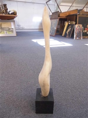 Lot 143 - Abstract Sculpture. A modern carved marble abstract female torso
