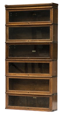 Lot 295 - Bookcase.  A 1920s oak Globe Wernicke bookcase