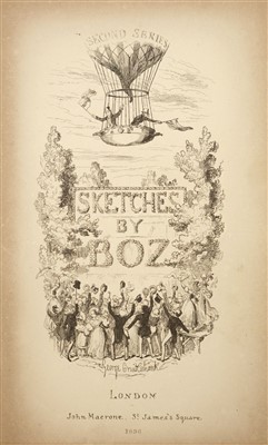 Lot 340 - Dickens (Charles). Sketches by Boz, Second Series, 1837 [1836]