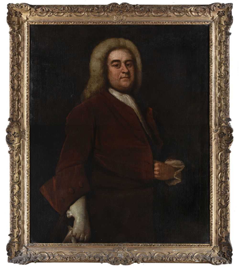 Lot 231 - English School. Portrait of a Gentleman, thought to be Stephen Peloquin, circa 1740