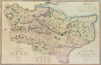 Lot 124 - Kent. Greenwood (C.), Large scale map, 1821