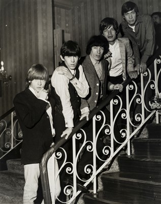 Lot 198 - Rolling Stones. A group of nine publicity stills of band members, circa 1964