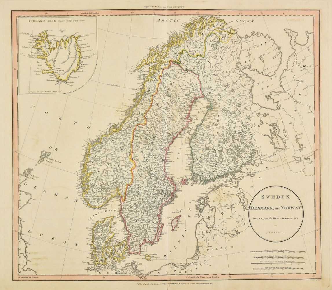 Lot 141 - Scandinavia. A collection of thirty-five maps, mostly 19th century