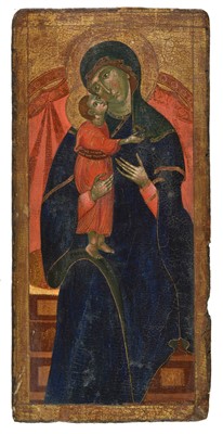 Lot 190 - Sienese School. Madonna and Child, 14th or 15th century