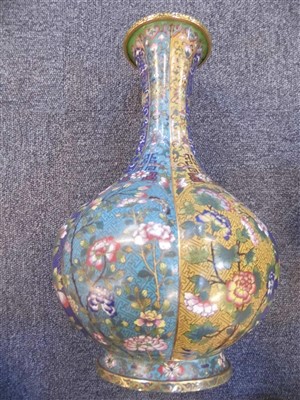 Lot 97 - Cloisonné. A fine pair of late 19th century Chinese cloisonné vases