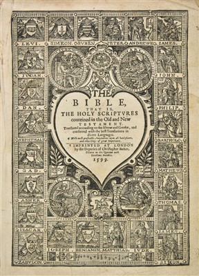 Lot 313 - Bible [English]. The Bible, London: Deputies of Christopher Barker, 1599 [i.e. circa 1599-1640]
